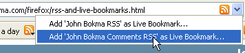 Multiple RSS feeds (1.5 and later)