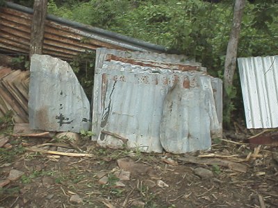 Sheet metal, a scorpion habitat.