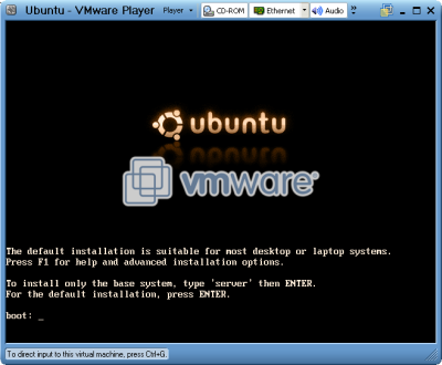 Installing Ubuntu in a virtual machine