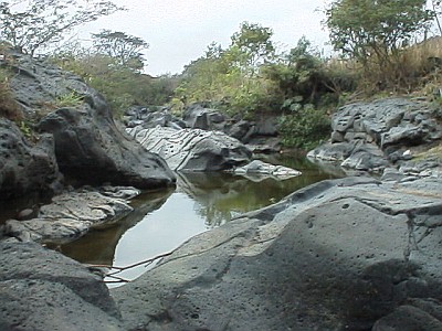 One of the not so dry parts of the river