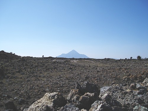 Landscape near El Limón Totalco, in the background the Cerro Pizarro.