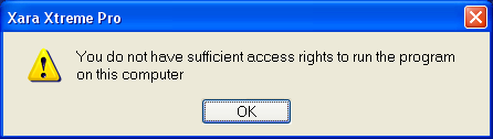 You do not have sufficient access rights...