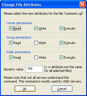 Change permissions for a file in Unix