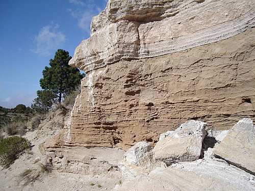 Sand slope and erosion.