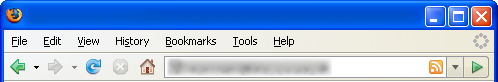 After application of multiple blur effects on the address bar and window title.