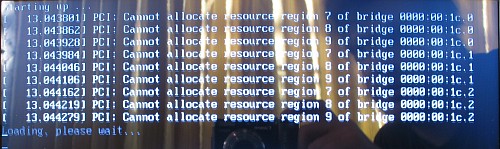 Cannot allocate resource region...