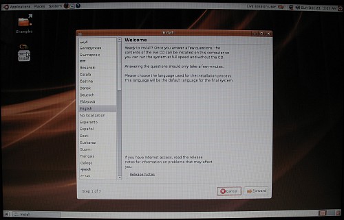 Ubuntu Install: welcome.