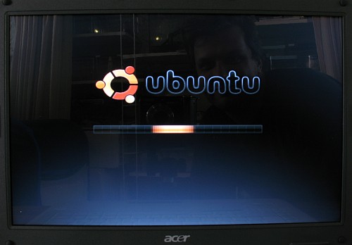 Ubuntu booting of CD: progress bar.
