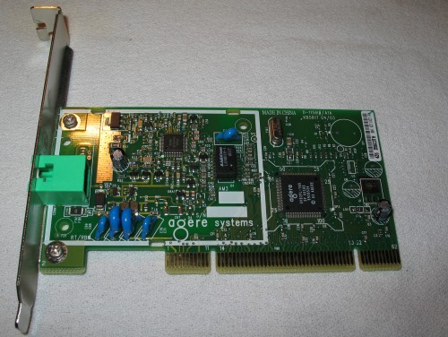 Agere PCI fax-modem card.