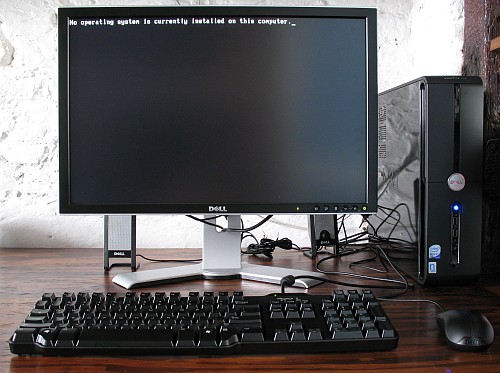 Dell Vostro 200 Slim Tower with a Dell UltraSharp 2407WFP HC 24" monitor.