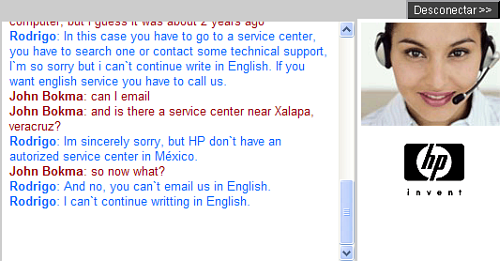 "HP don't have an autorized service center in Mexico."