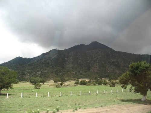 The North side of Cerro Pizarro, an isolated rhyolitic dome.