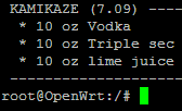 Kamikaze 7.09 on a Linksys WRT54GL.