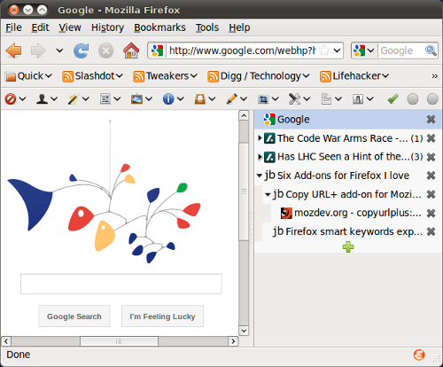 Tree Style Tab in action.