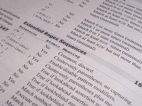 Perl Quick Reference card.