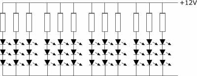 Circuit diagram of the scorpion detector using UV LEDs