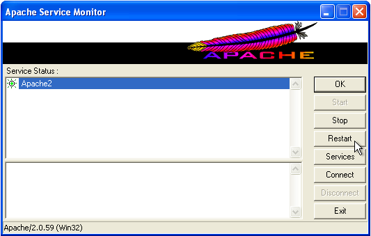 The Apache service monitor.